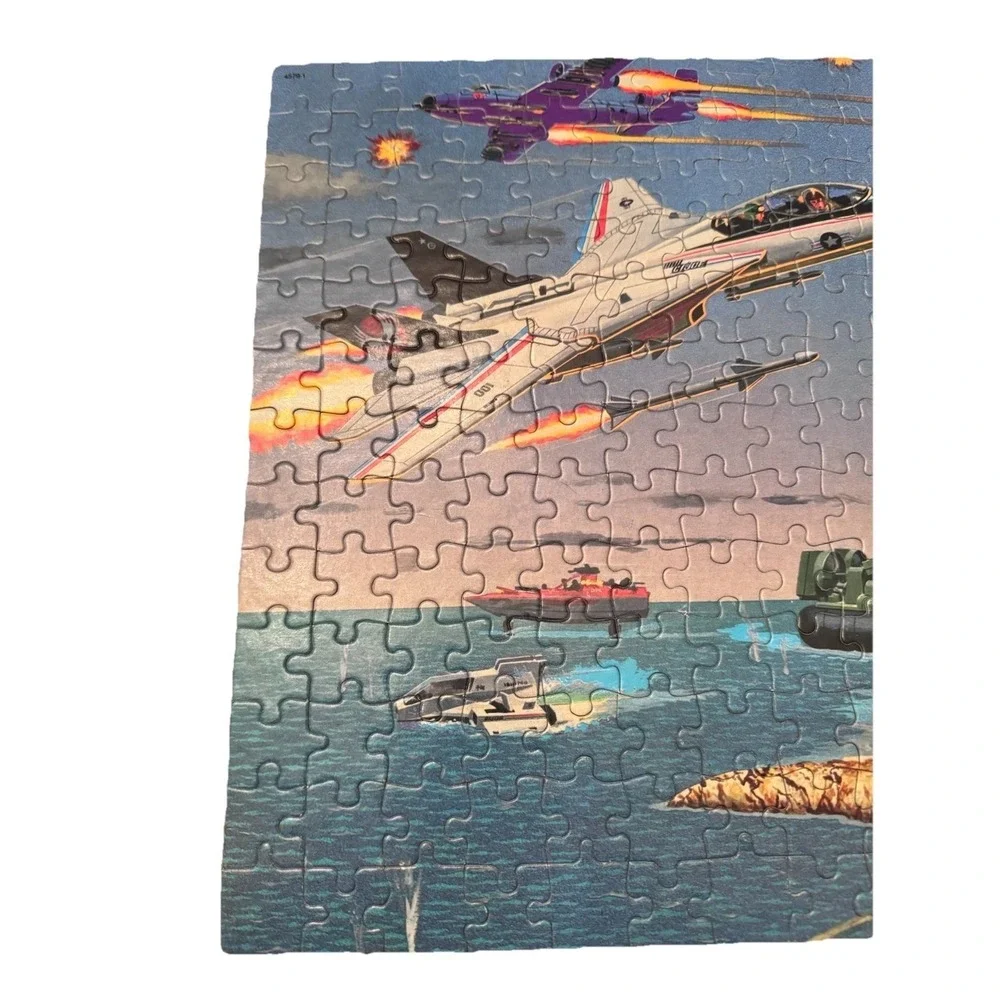 Vintage 1985 GI Joe Mural Puzzle Battle 1 Cobra Command Milton Bradley 100 Piece